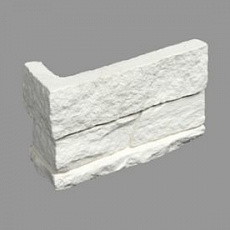Искусственный камень Угол СЛАНЕЦ классический (белый) SK400B-УЭ (20шт/уп)