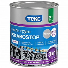 ТЕКС Грунт-Эмаль РжавоStop серебряный 0,9 кг (14шт/уп)