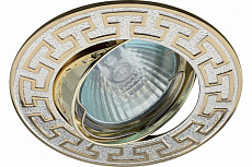 Светильник ЭРА KL28 А S/GD, MR16, 50W литой пов. "антик Т", серебро/золото 12V/220V